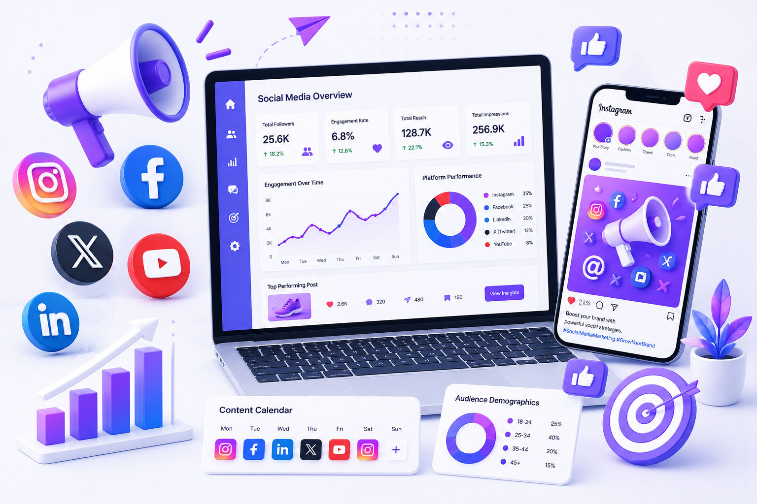 Banex social media marketing services graphic